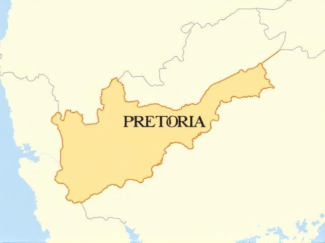 Map of Pretoria, South Africa